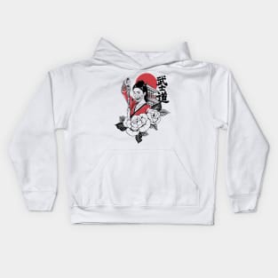 Bushido Cyberpunk Samurai Girl Kids Hoodie